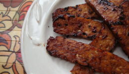 Tempeh Bacon on a plate